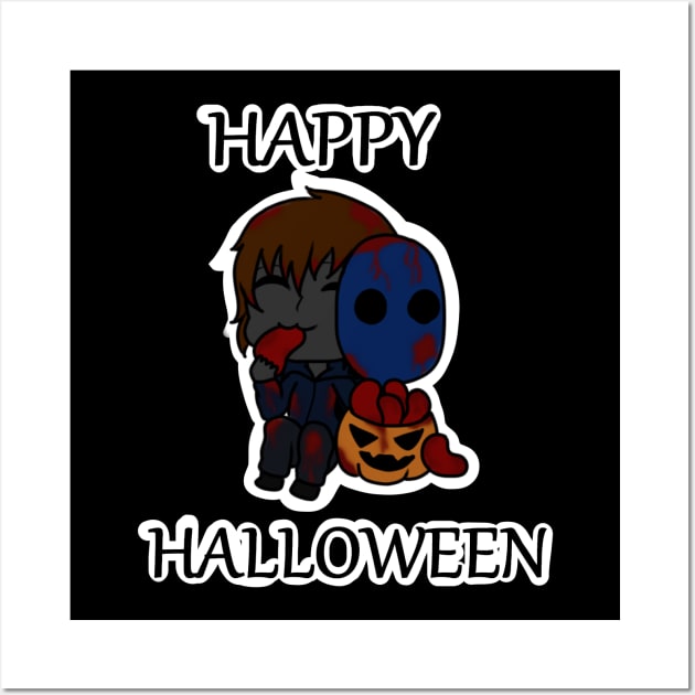 Cute Creepypasta Eyeless Jack Happy Halloween Wall Art by LillyTheChibi